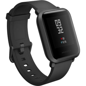 Amazfit Bip Smartwatch (Onyx Black, Black Silicone Band)